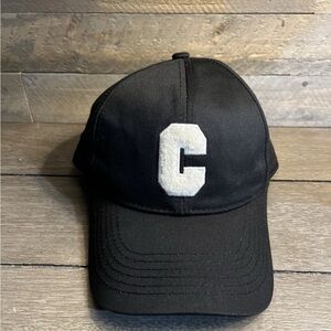 Celine Embroidered Black “C” Logo Baseball Cap